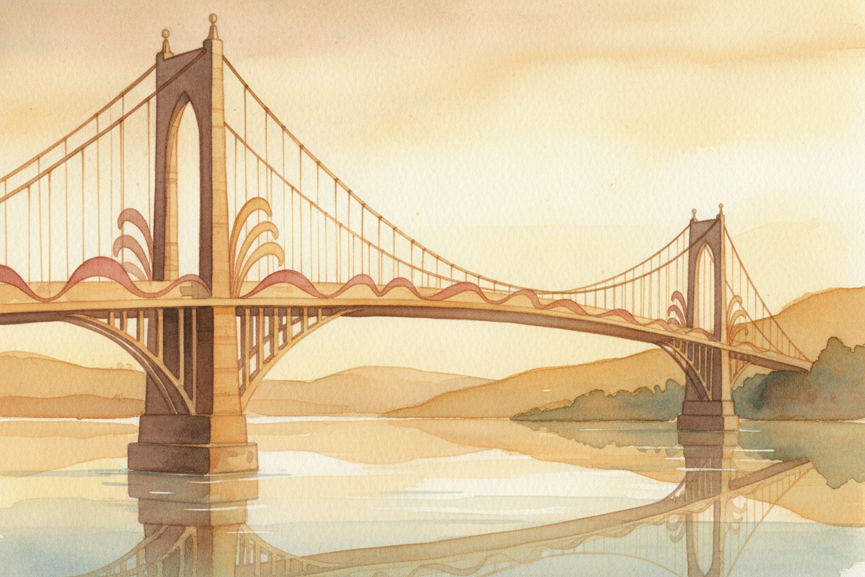 People figured out this trick **centuries ago** and started building it on purpose. ~~A bridge made with a hanging cable