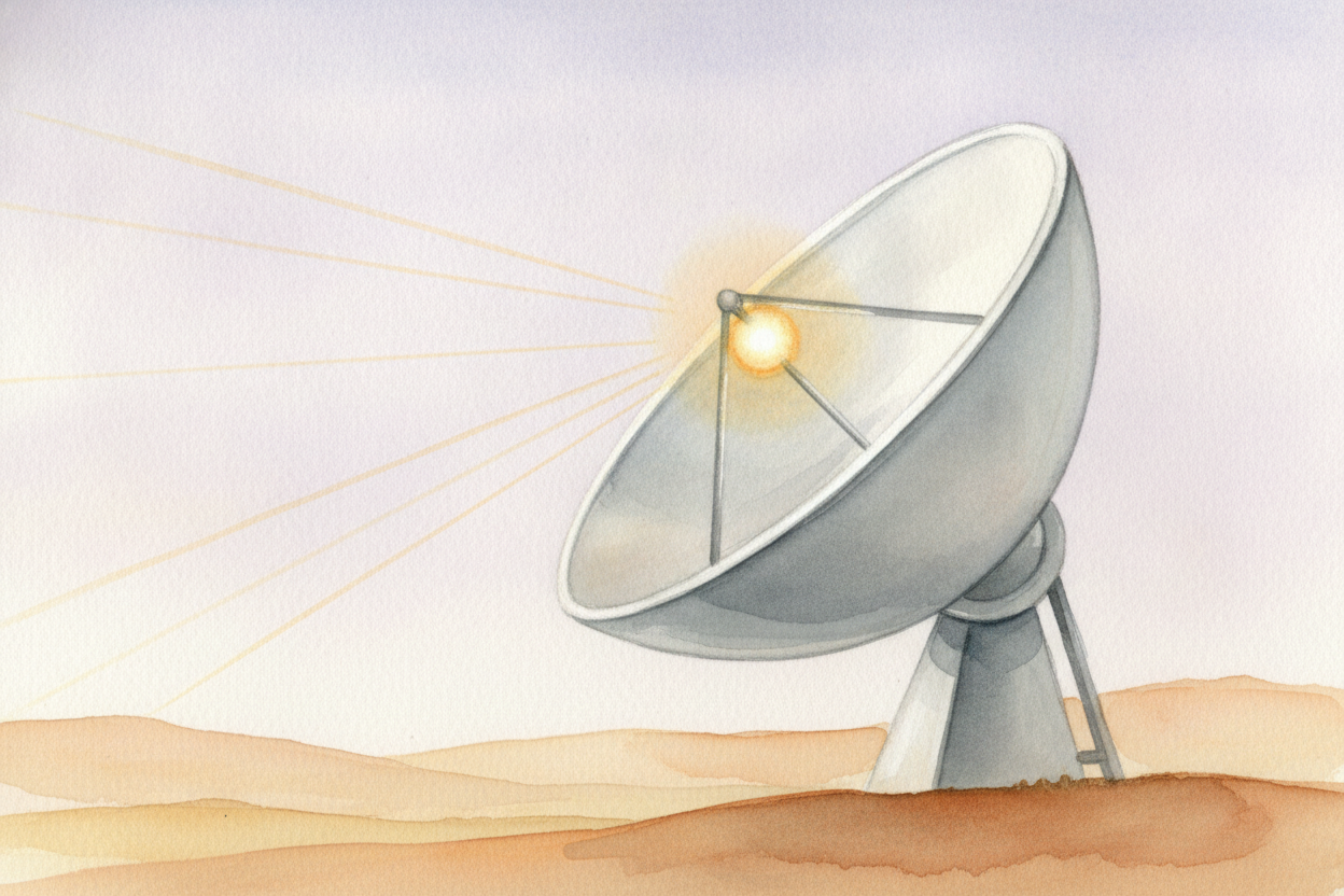 ~~Then there's a sneaky parabola~~ you've used without noticing. A ++satellite dish++ and a flashlight reflector are bot