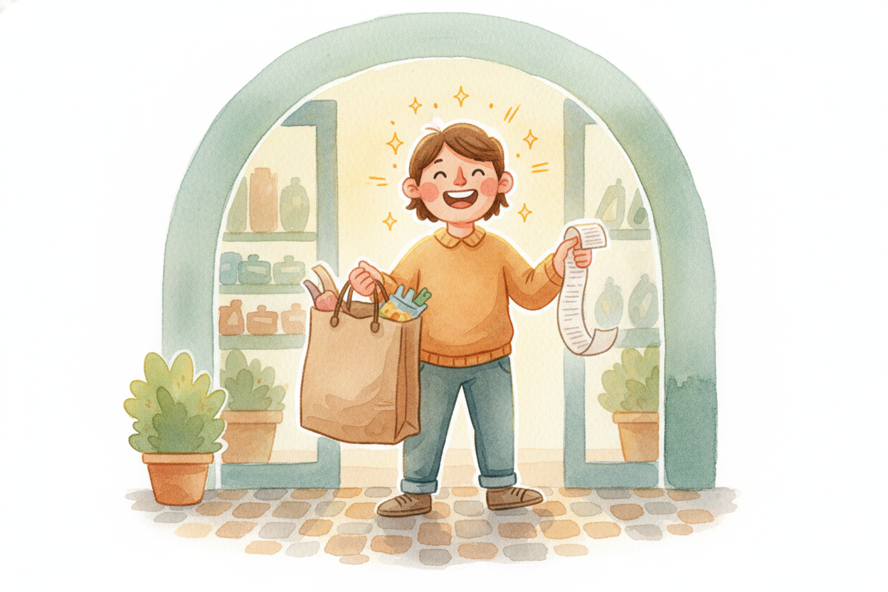 And sometimes, honestly, ~~a sale just feels good~~. Stores know that finding a deal releases **a little spark of joy** 