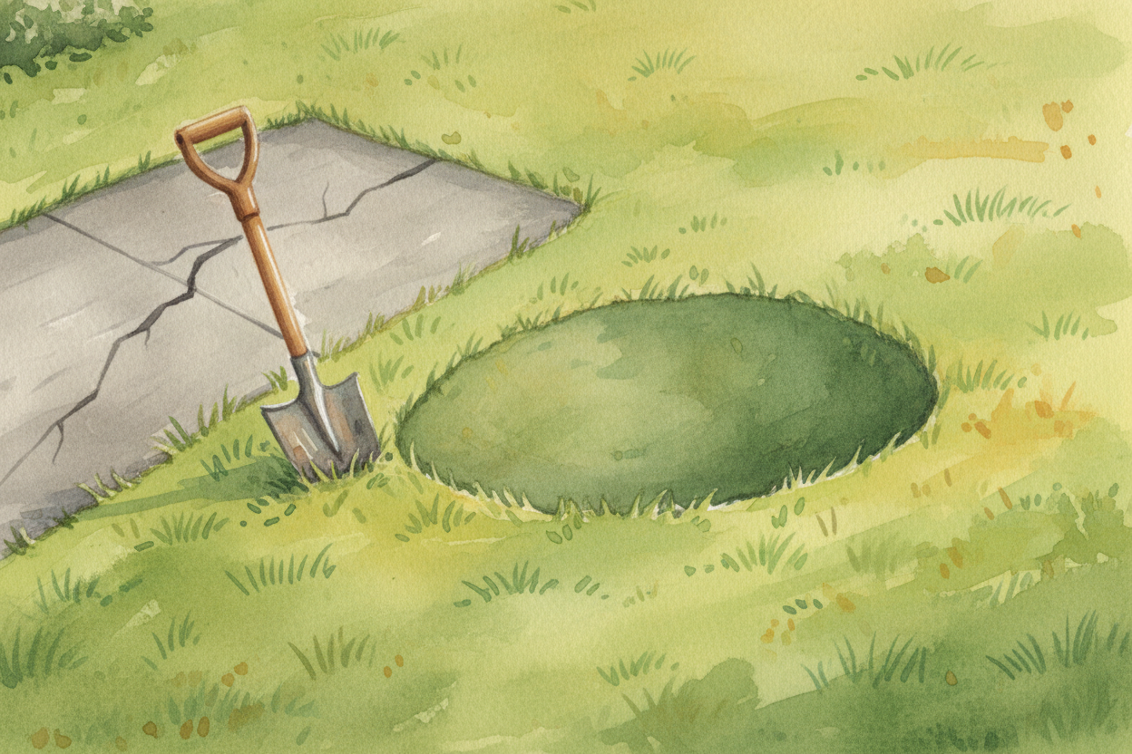 Not all sinkholes are ~~sudden trapdoors~~. Some form slowly, _like a bowl sinking in the middle_ over months or years. 