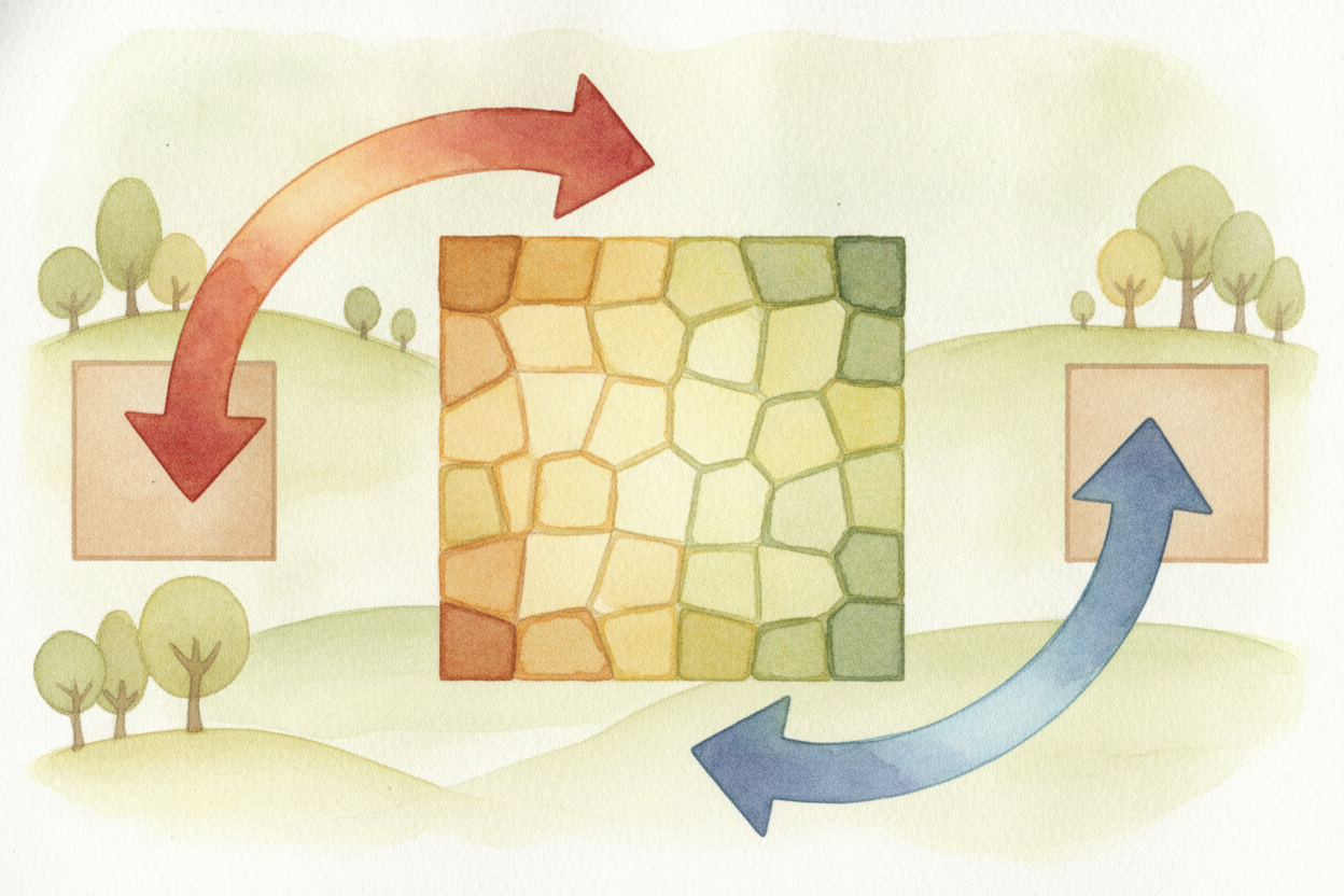 ~~So squaring asks:~~ "If my square is THIS many tiles wide, how many tiles fill it?" A square root **flips the question
