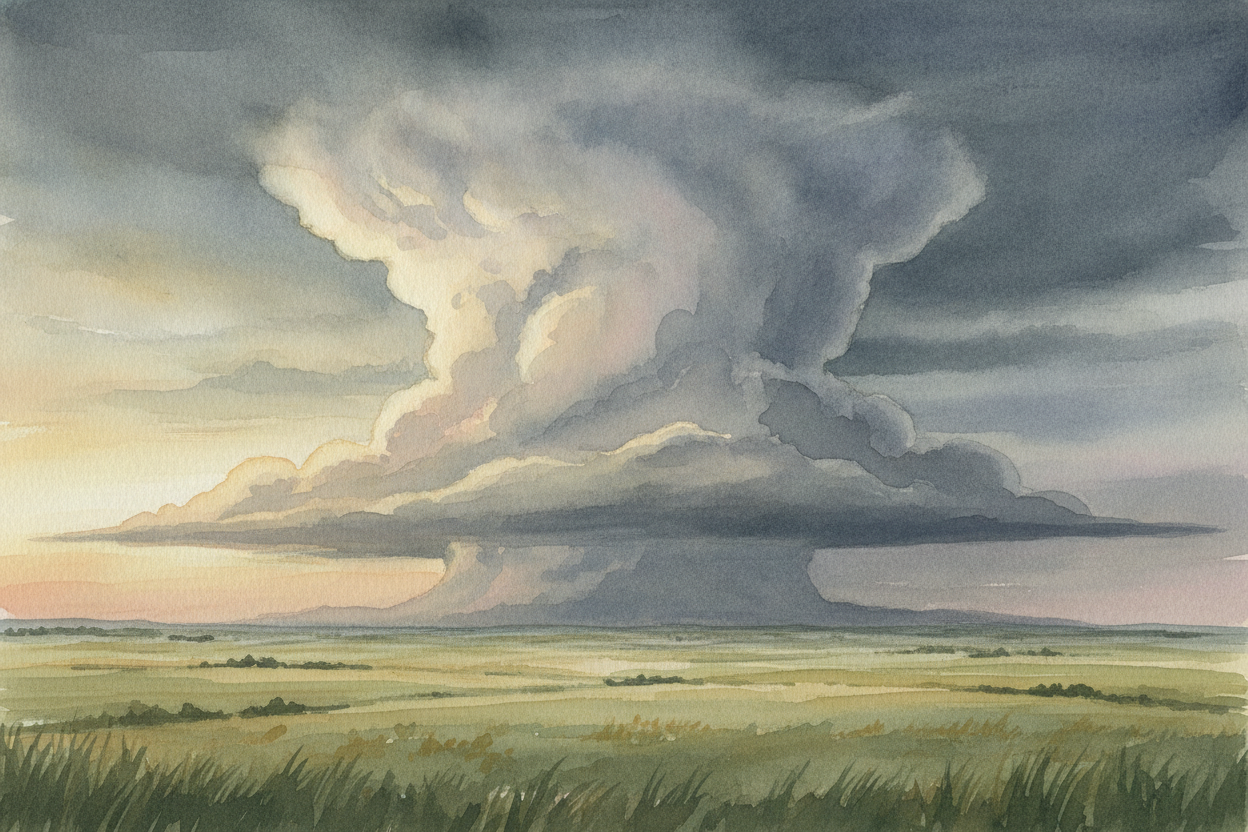 It all starts with a special kind of storm called a ++supercell++. ~~Picture a normal rain cloud~~, then make it enormou