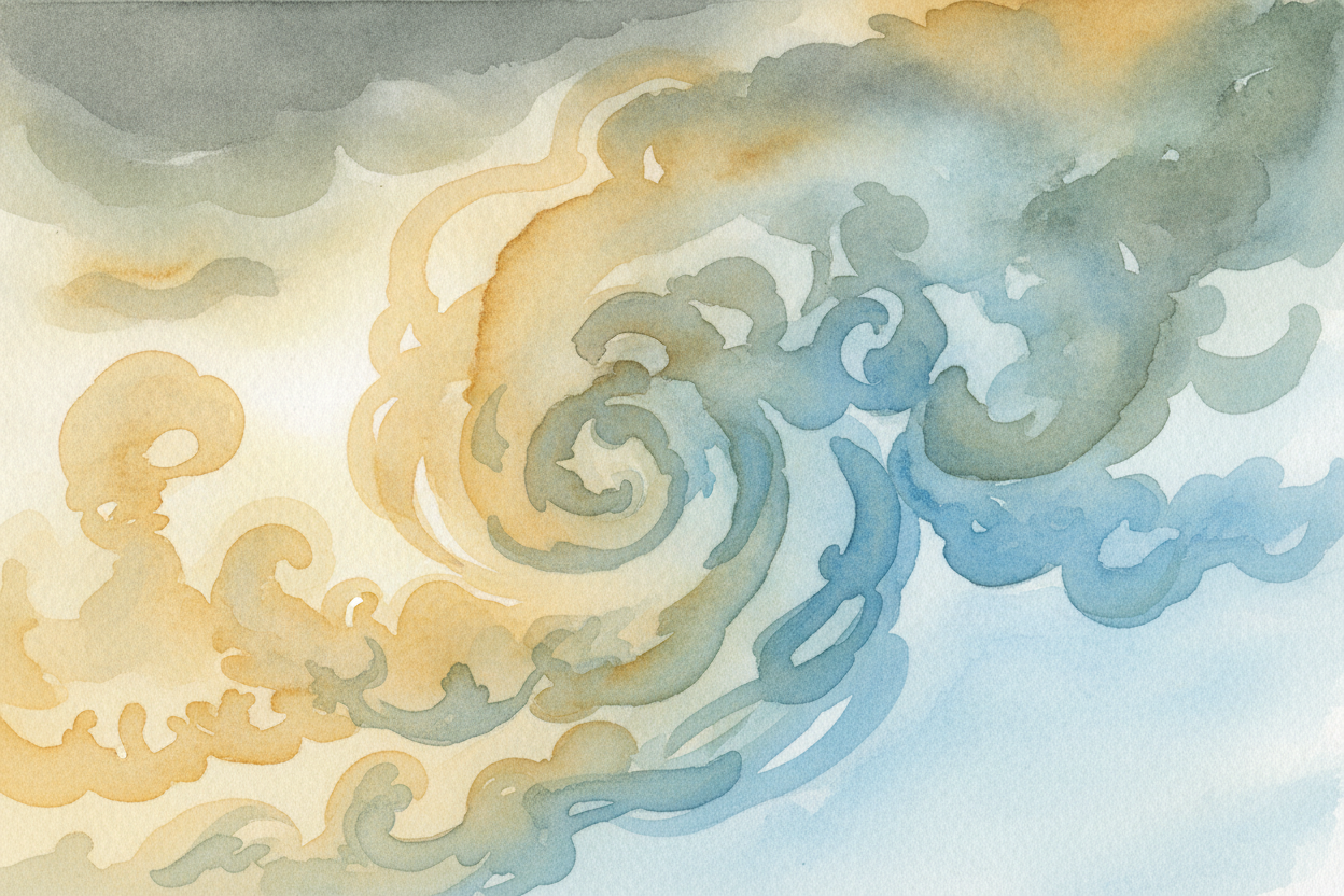 To build that giant storm, you need two ingredients to meet. Warm, wet air near the ground likes to rise — it's light an
