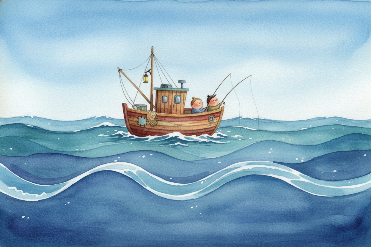 That displaced water spreads outward in all directions as a series of waves. But out in the deep ocean, you wouldn't eve