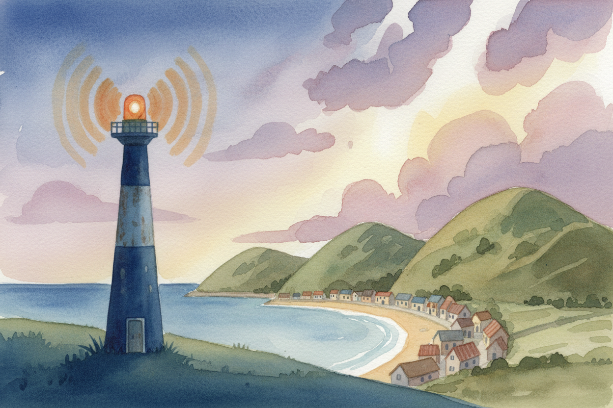 That's why ++coastal communities++ have warning systems now. *Sensors on the ocean floor* detect earthquakes and measure