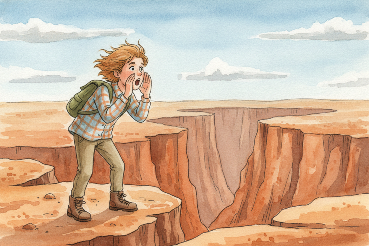 You shout into a canyon and hear your own voice come flying back at you. ~~"Hello!" … "Hello!"~~ It's called an ++echo++