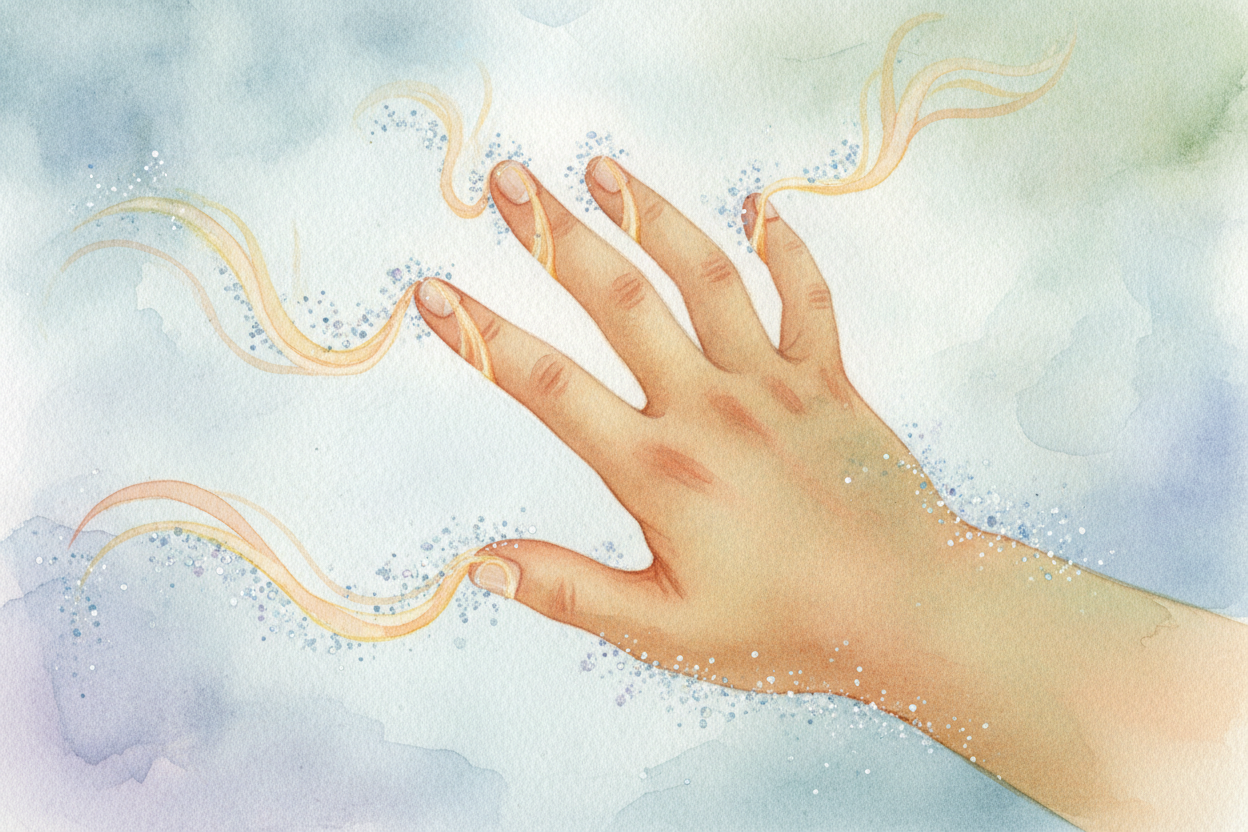 ~~And here's the punchline.~~ "Cold" isn't really a thing — it's just the **FEELING of heat leaving your skin**. When th