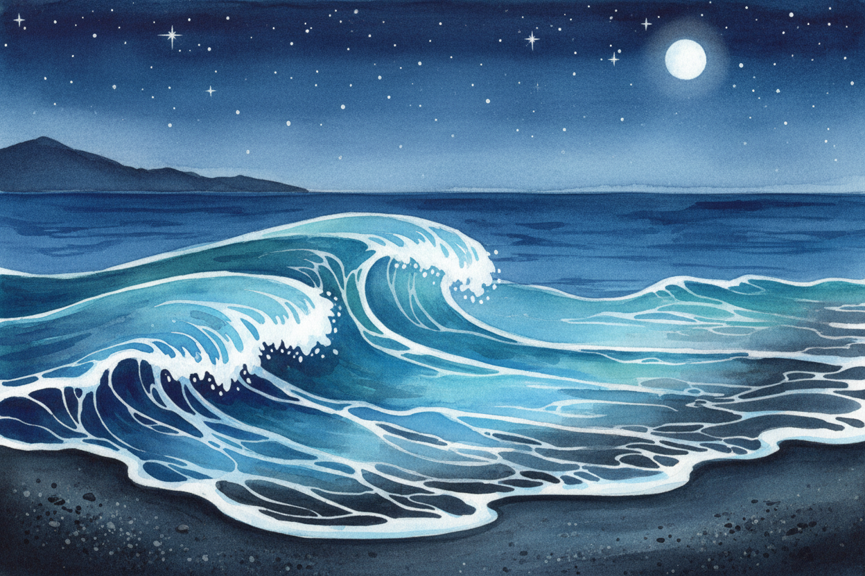 The effect only happens when **billions of dinoflagellates** bloom together in warm coastal waters. *You can't just find