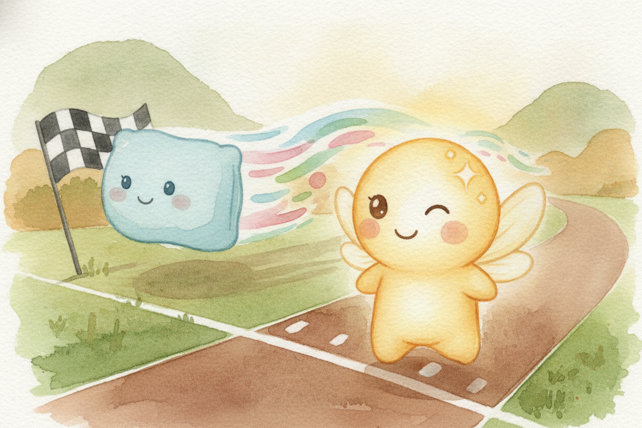 ~~So that's the whole secret.~~ A catalyst is **the friend who doesn't push you up the mountain** — it just shows you th