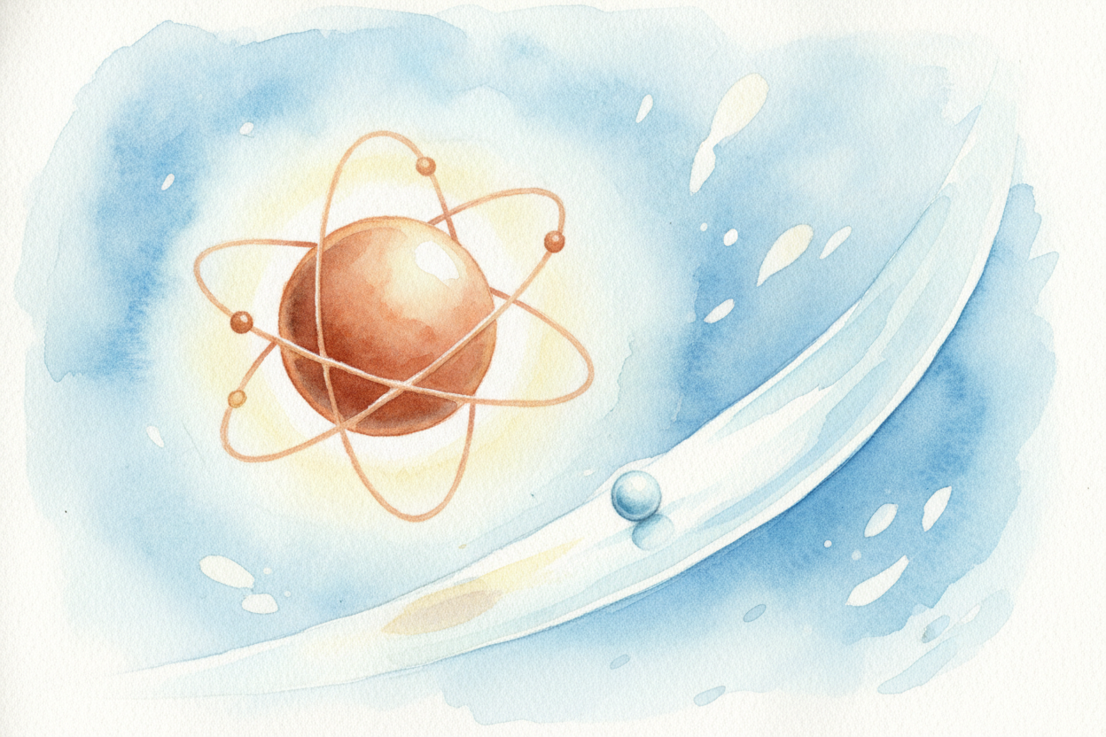 Everything around you is made of atoms — **impossibly small building blocks**. And whirling around each atom are even ti
