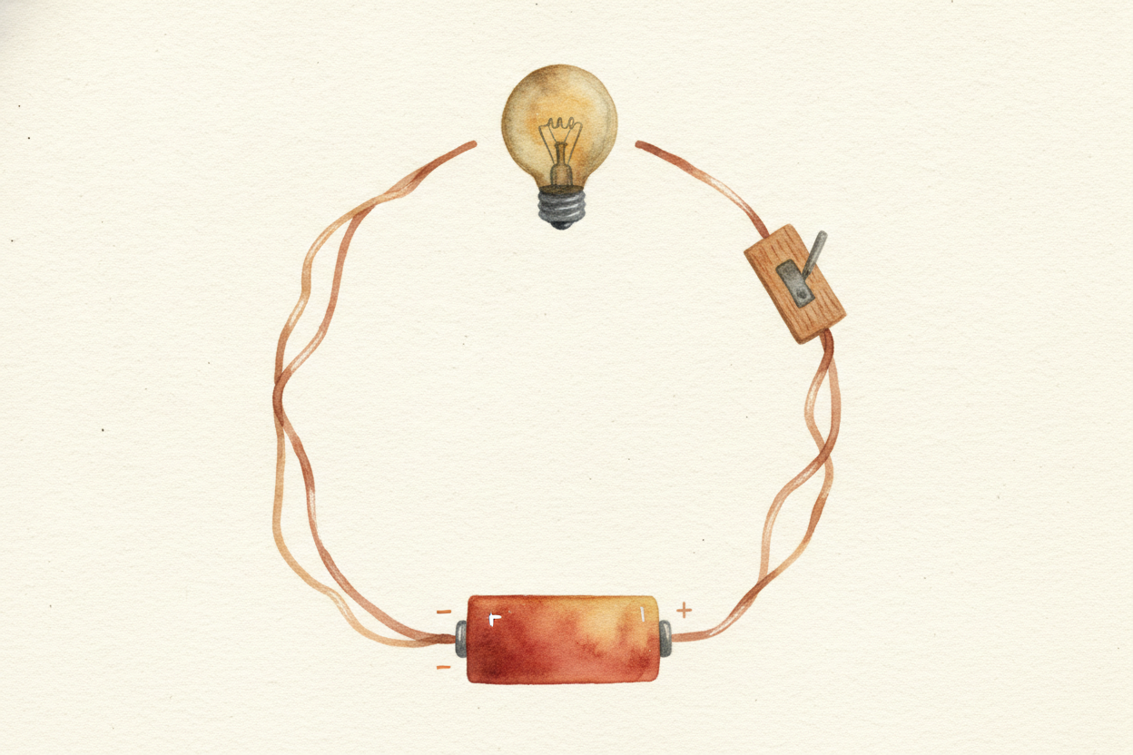 But there's a rule the crowd insists on: the road must be a **complete loop**. From the battery, through the bulb, and a