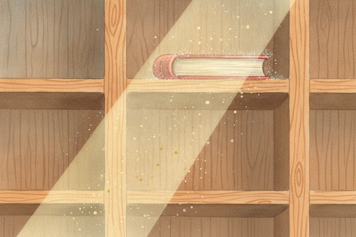 Lift a book onto a high shelf and you've stored energy too — by fighting gravity. The book just sits there, looking inno