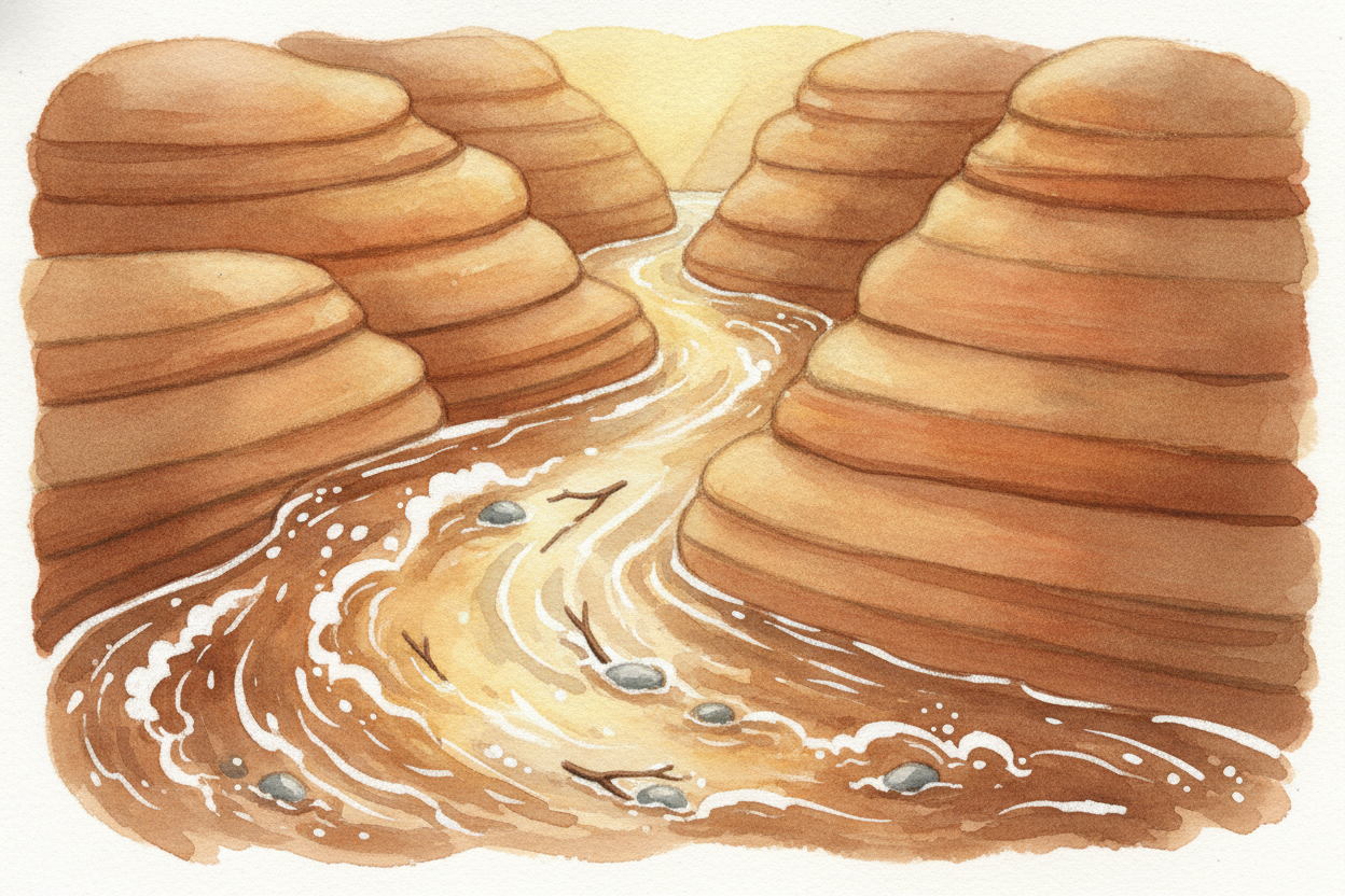 ++Water++ is the most famous worker on the crew. Rain taps the ground, gathers into streams, and streams gather into riv
