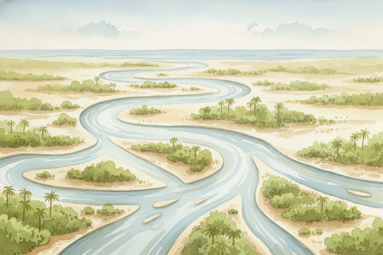 ~~Here's the lovely part:~~ everything erosion carries away, it eventually sets down somewhere new. This dropping-off is
