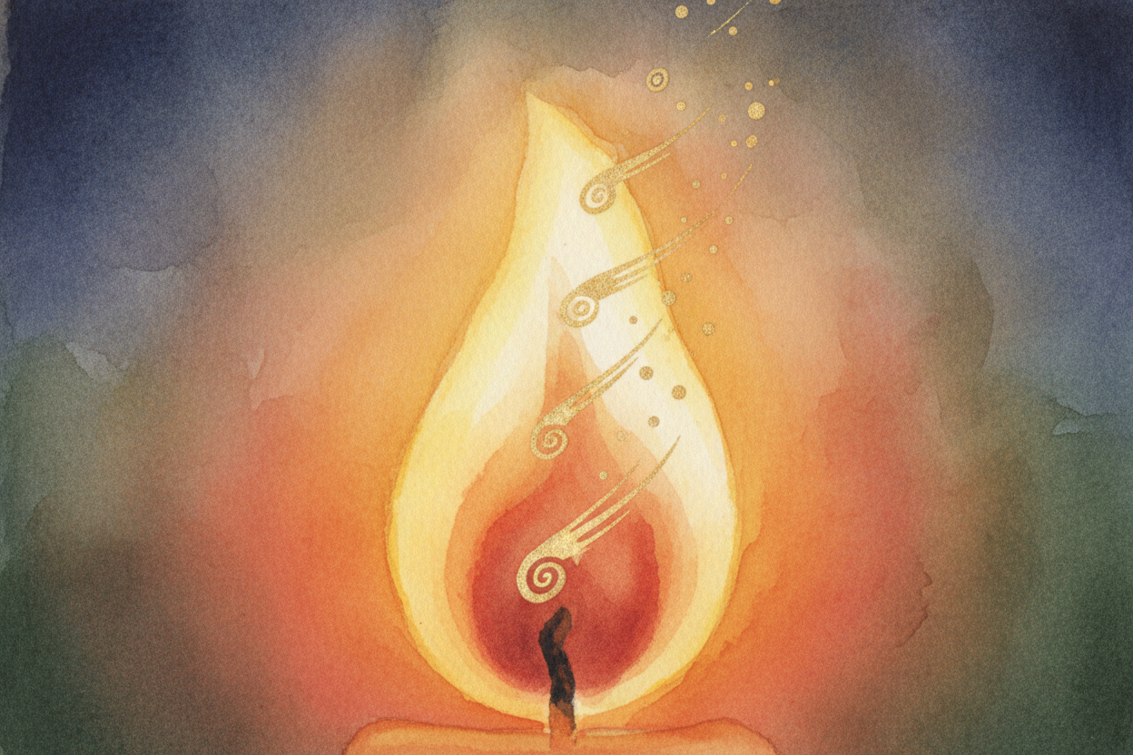 So fire is **chemistry in fast-forward**: fuel breaking apart, energy exploding outward, light and heat blooming into th