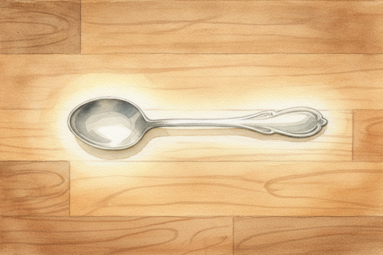 Next time you drop your spoon and it clatters to the floor, ~~give it a little nod~~. It isn't being clumsy — it's just 