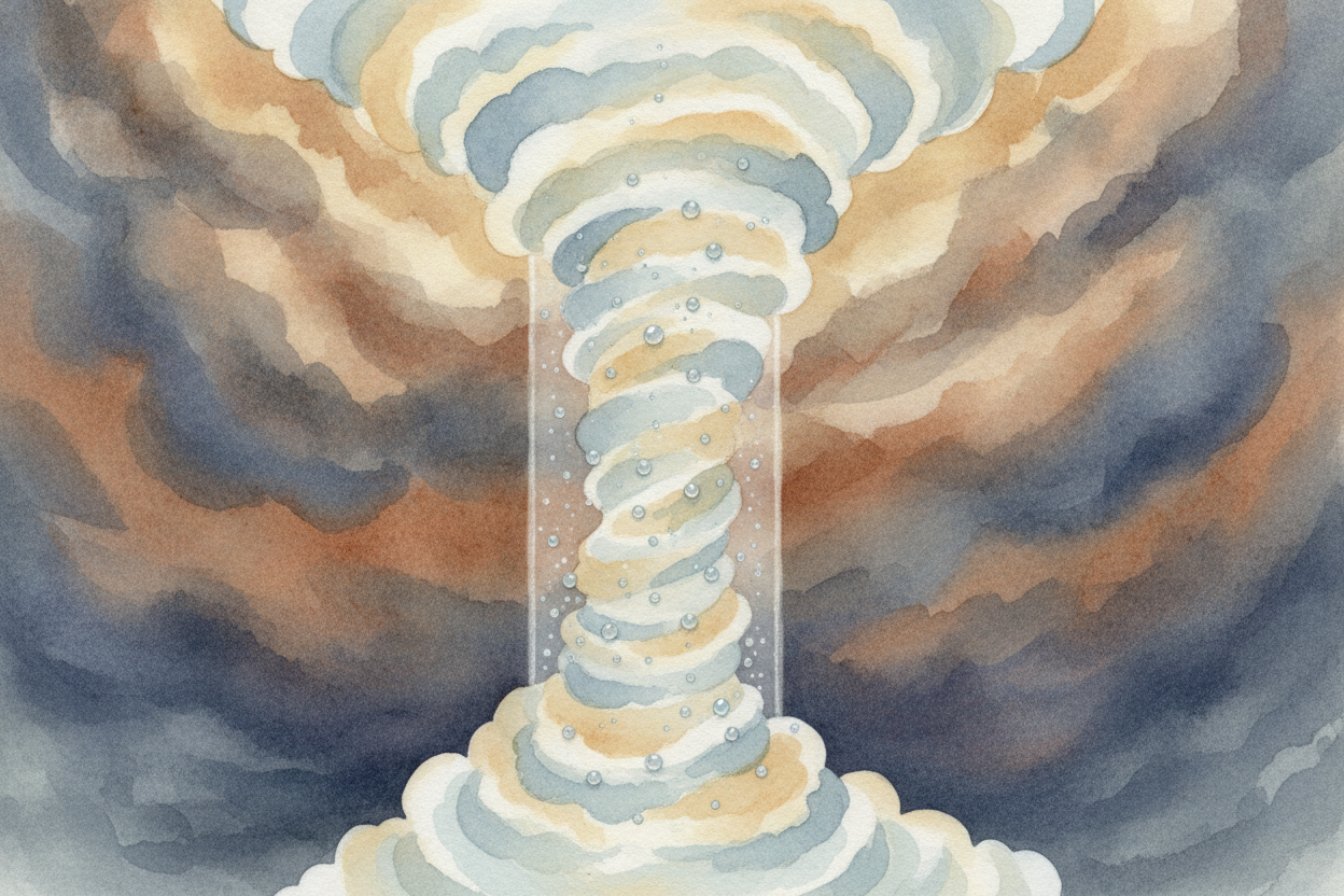 The secret ingredient is an upward gust called an ++updraft++. Imagine an **invisible elevator of air**, shooting straig