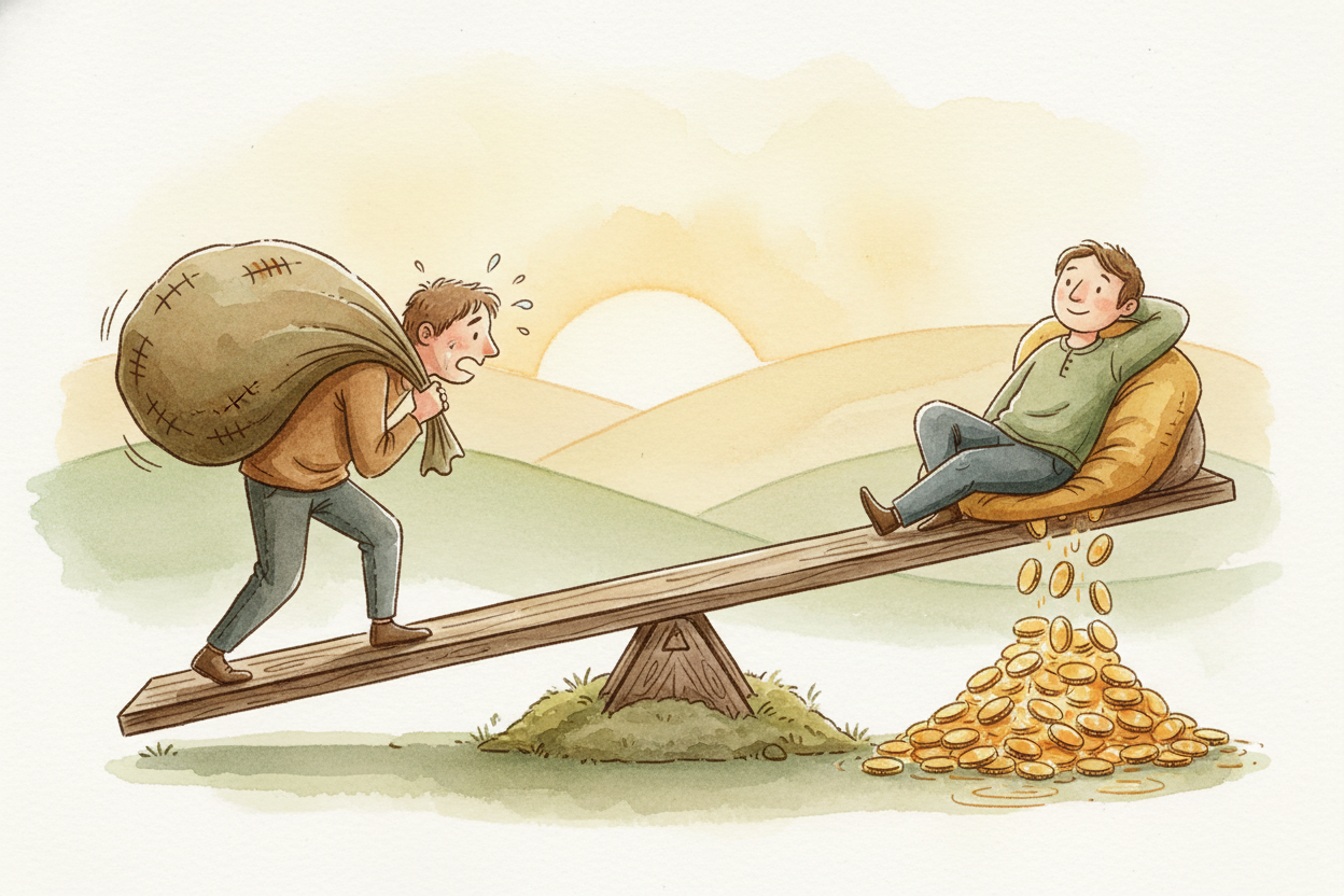 ~~Here's the trick:~~ interest can work for you or against you. When you borrow, you pay it — so borrow only what you ne