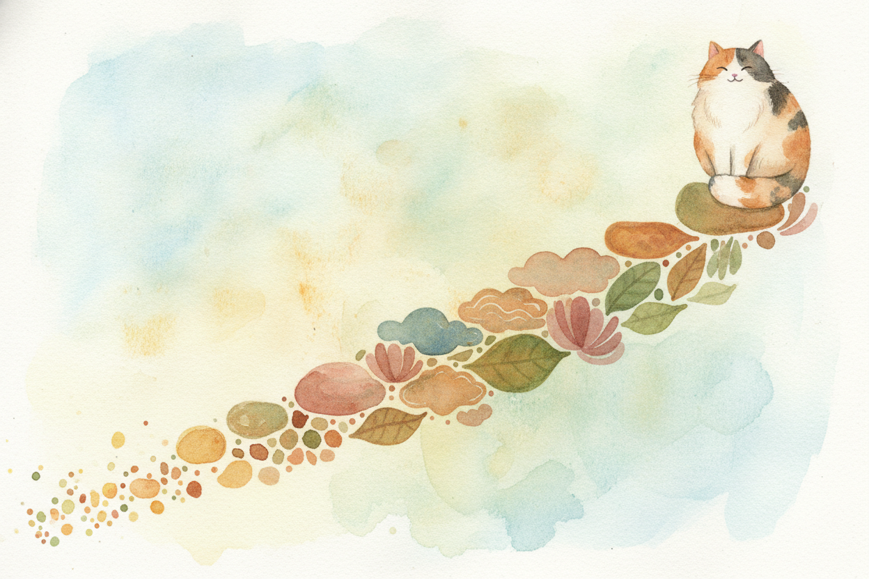 ~~So how do you get from invisible quarks to a whole cat?~~ **You stack.** Quarks make protons and neutrons. Those build