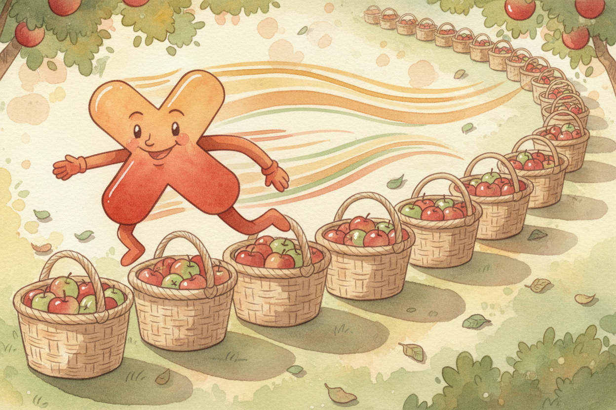 ~~So the next time someone says, "multiply,"~~ _don't picture something brand new_. Picture **a long line of identical g