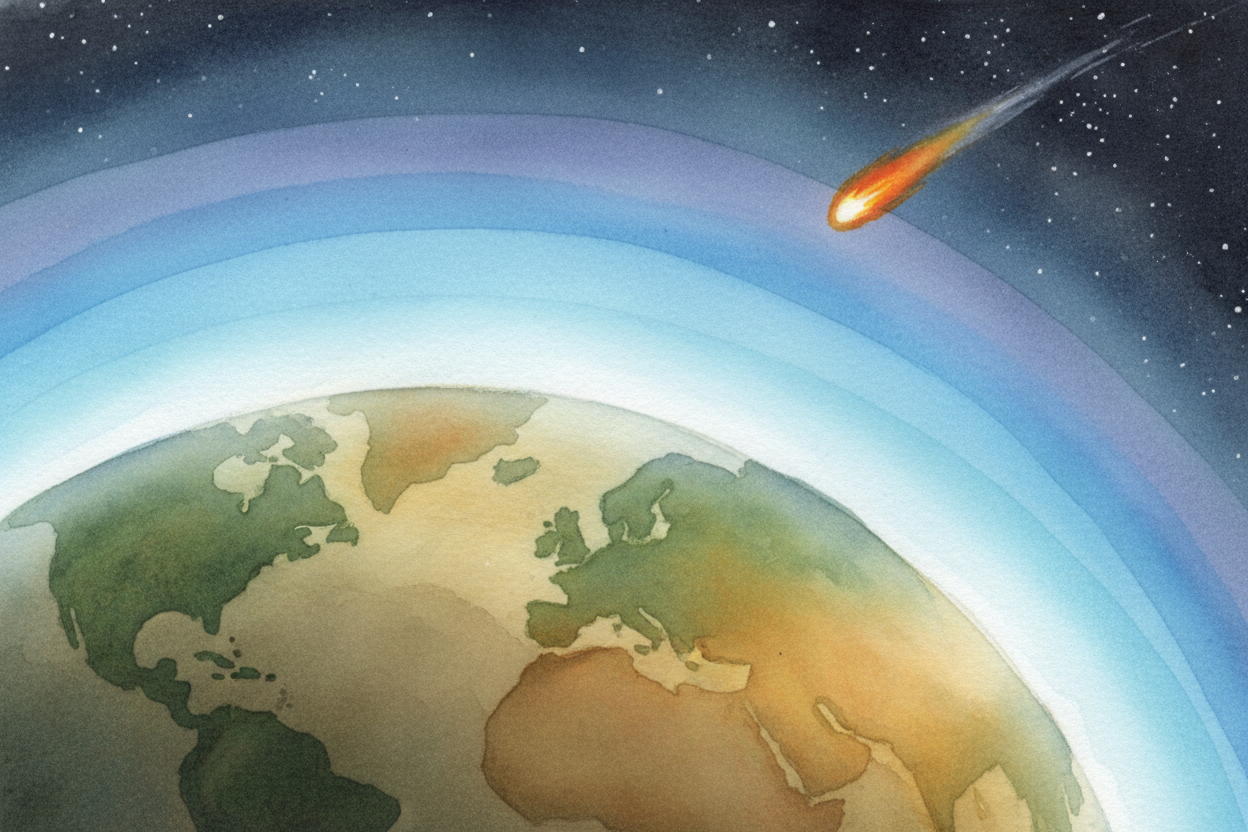 Wrapped around the whole planet is a blanket of air called the ++atmosphere++. It's *invisible*, but it's doing big jobs