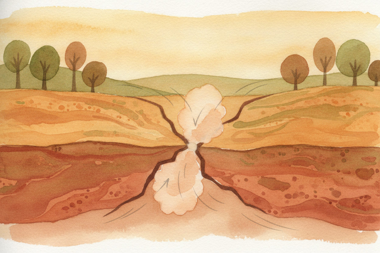 And sometimes plates don't crash or split — they grind past each other, sideways. They snag, hold, build up tension, the