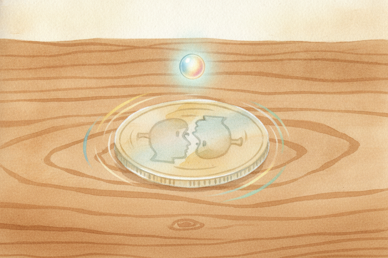 ~~Now it gets stranger.~~ A tiny particle, like an electron, doesn't sit in one tidy spot waiting for you. Until somethi