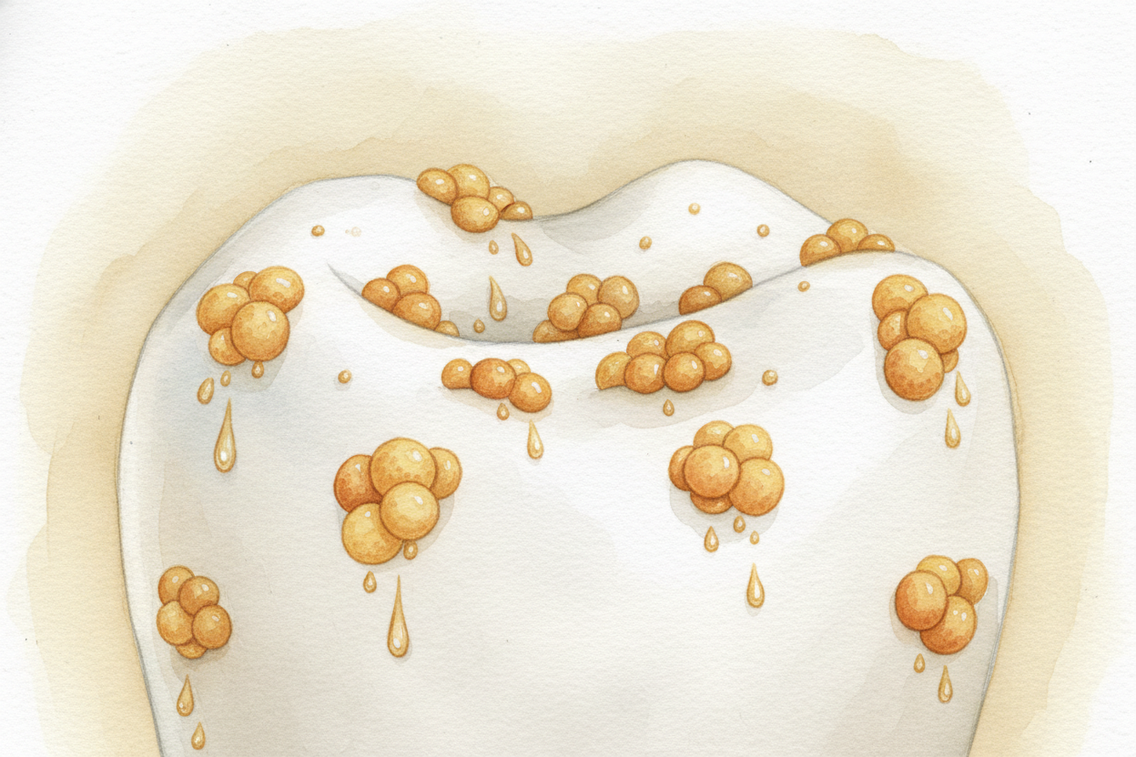 ~~First, the enemy: bacteria.~~ Your mouth is home to billions of them, living in a sticky film called ++plaque++ that c