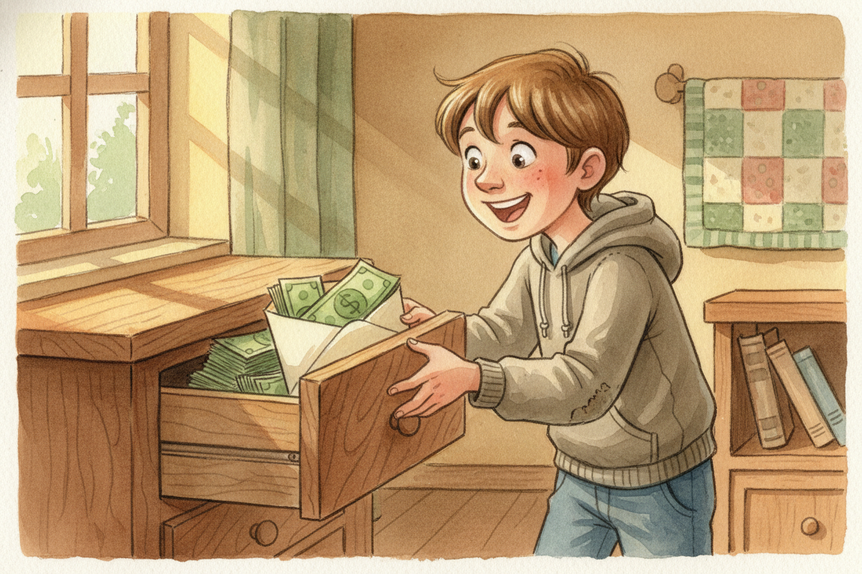 Saving is also a deal you make with ++Future You++. Right now, you're choosing to wait. Future You wakes up one morning 