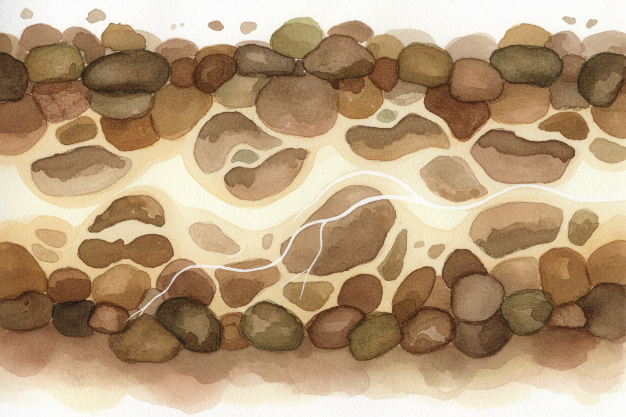 Third ingredient: AIR. ~~Yes, air!~~ Good soil is full of *tiny spaces between the rock bits and the humus*. **Plant roo