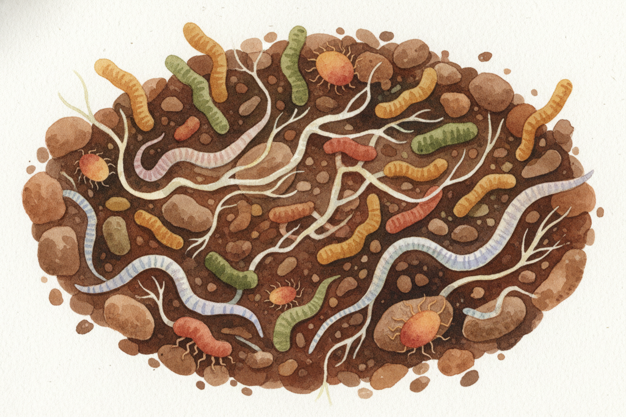 ~~And here's the wild part:~~ soil is ALIVE. **A single teaspoon of healthy soil holds more living organisms than there 