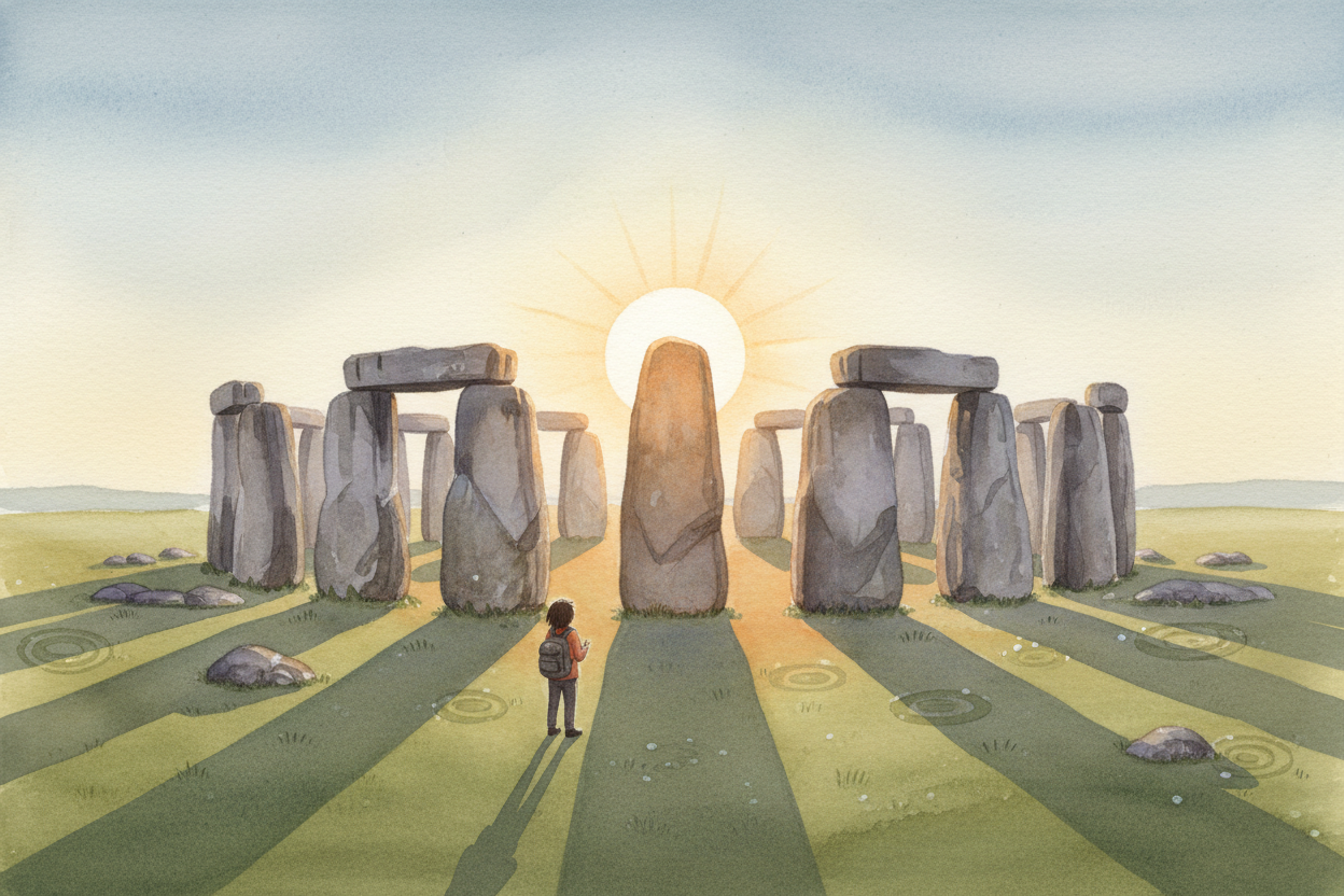 So when you see ++Stonehenge++ now, you're looking at a question that echoes across **five thousand years**: ~~what matt
