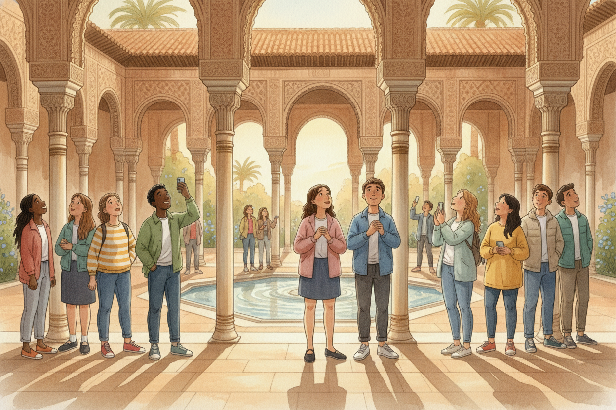 Today, the Alhambra gets about **three million visitors a year**, all coming to see what a civilization built when it de