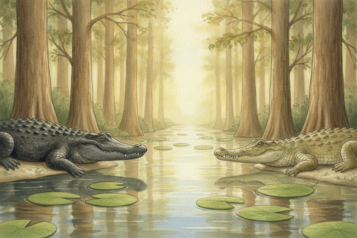 There's one rare spot where their worlds overlap: the swamps of ++southern Florida++. It's ~~the only place on Earth~~ w