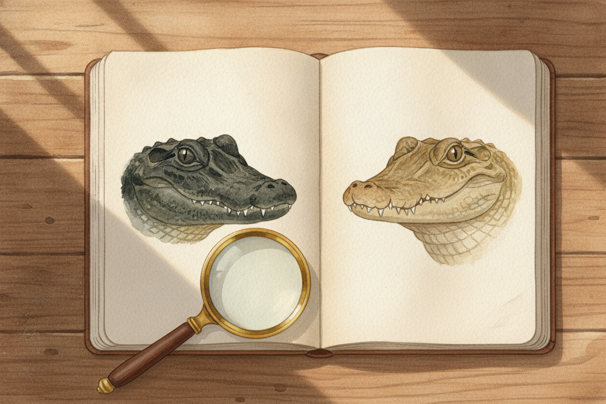 So when someone points and says "~~Look, an alligator!~~" you can do a little detective work. **Wide U-snout**, hidden b