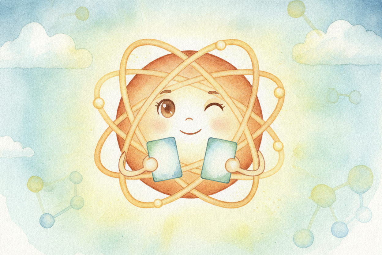 ~~So the next time~~ an atom **flashes its two ID cards**, you'll know exactly what each one means. *One tells you its n