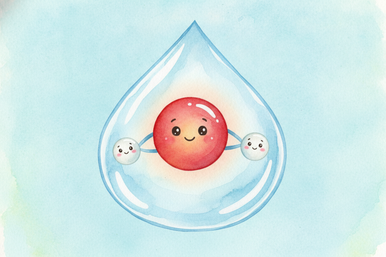 ~~Sharing is how the air you breathe is built.~~ *Two oxygen atoms share electrons* to make one oxygen molecule. Water i