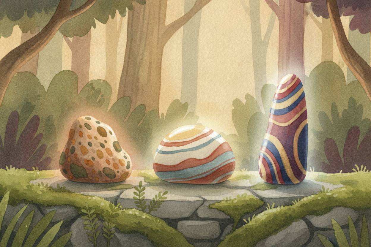 ~~Pick up any rock~~ — a pebble, a boulder, the gravel under your shoe — and you're holding a **tiny autobiography**. Ev