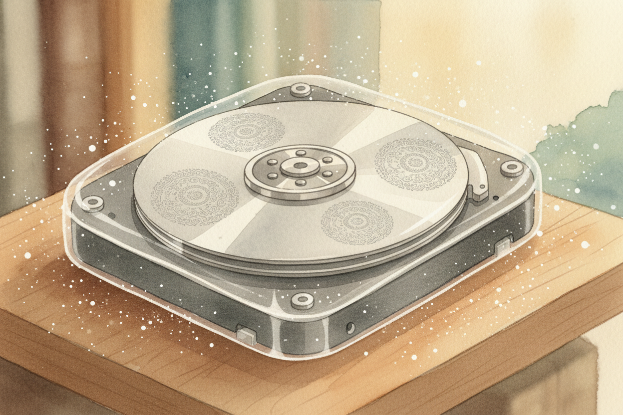 **Storage is different.** That's your hard drive or SSD — the permanent archive. When you save a file, your computer cop