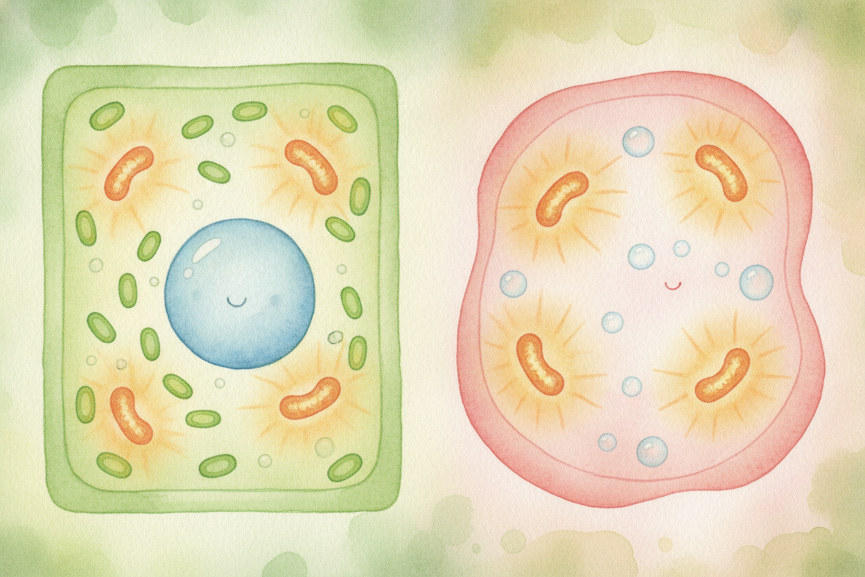Both cousins also run little power plants called ++mitochondria++. These are the engines that burn food into energy, **t