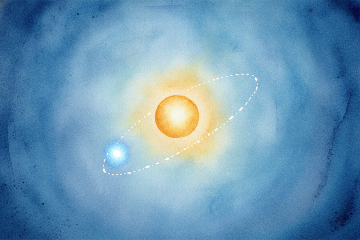 ++Hydrogen++ is the **simplest thing there is**. One little center, _called a proton_, with one even tinier electron buz