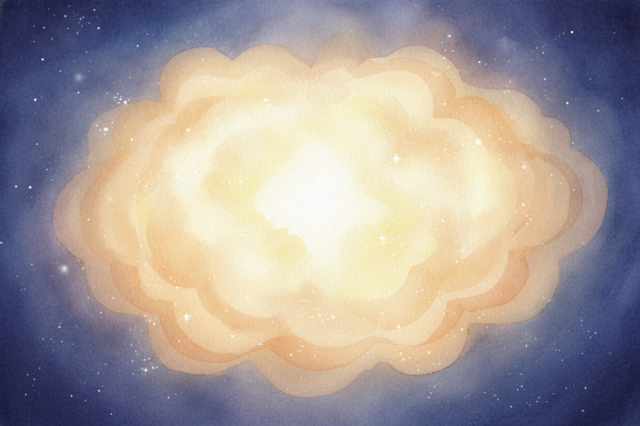 ~~Why is hydrogen everywhere?~~ **Because it was first.** About *13.8 billion years ago*, the universe was a **hot, crow