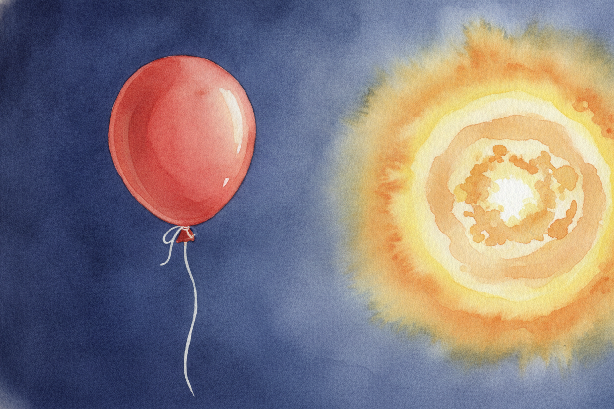 There's a **runner-up**, too. Inside stars, hydrogen slowly fuses into the next-simplest element, ++helium++ — _the same