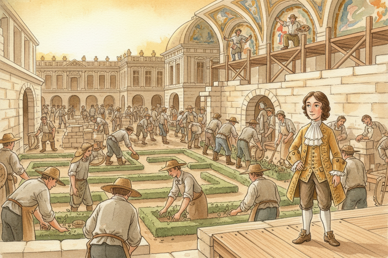 So ++Louis++ took his father's small hunting lodge and transformed it into a palace that would make every other ruler in