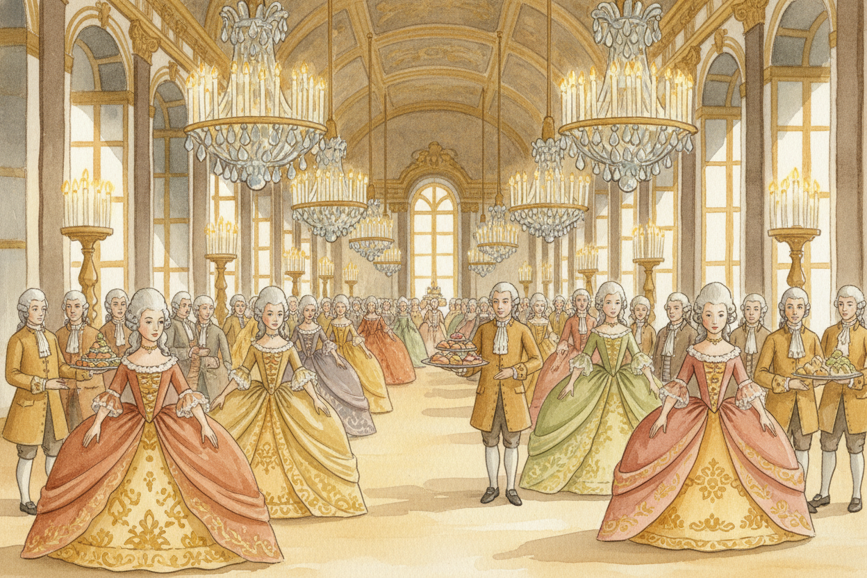 The palace became a small city. At its peak, **ten thousand people** lived there — not just the king and his family, but