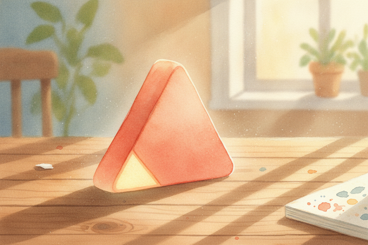 ~~Picture a right triangle~~ — a triangle with **one perfect square corner**, like the corner of this page. It has three