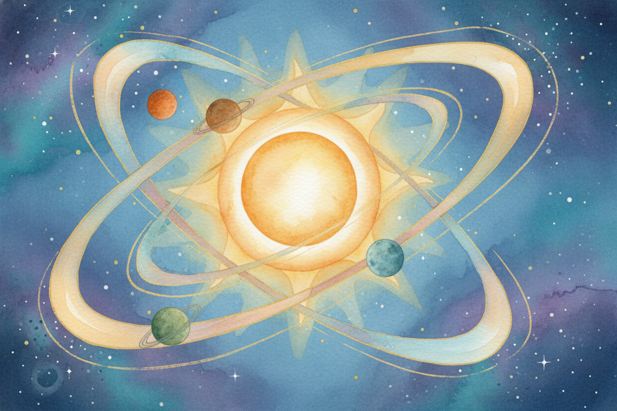 ~~Picture~~ one ordinary star, just sitting there, glowing. Now picture a whole crowd of worlds spinning patiently aroun