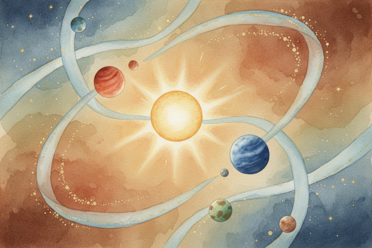 ~~Here's the Sun's secret superpower:~~ gravity. Gravity is just the gentle, **invisible pull** that every heavy thing h