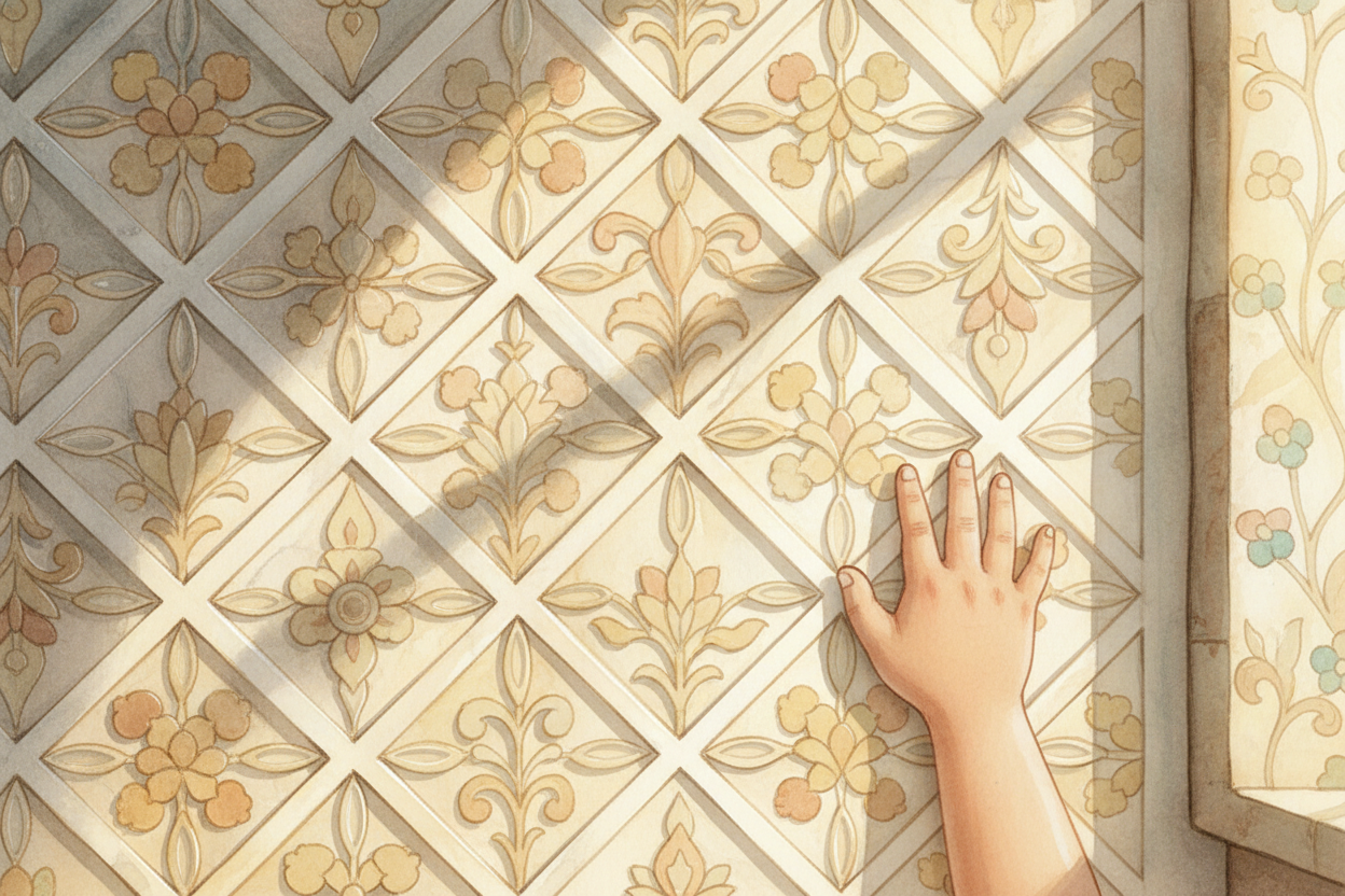 The marble itself is the **magic ingredient**. It's pure white, but it's slightly translucent — _light doesn't just boun