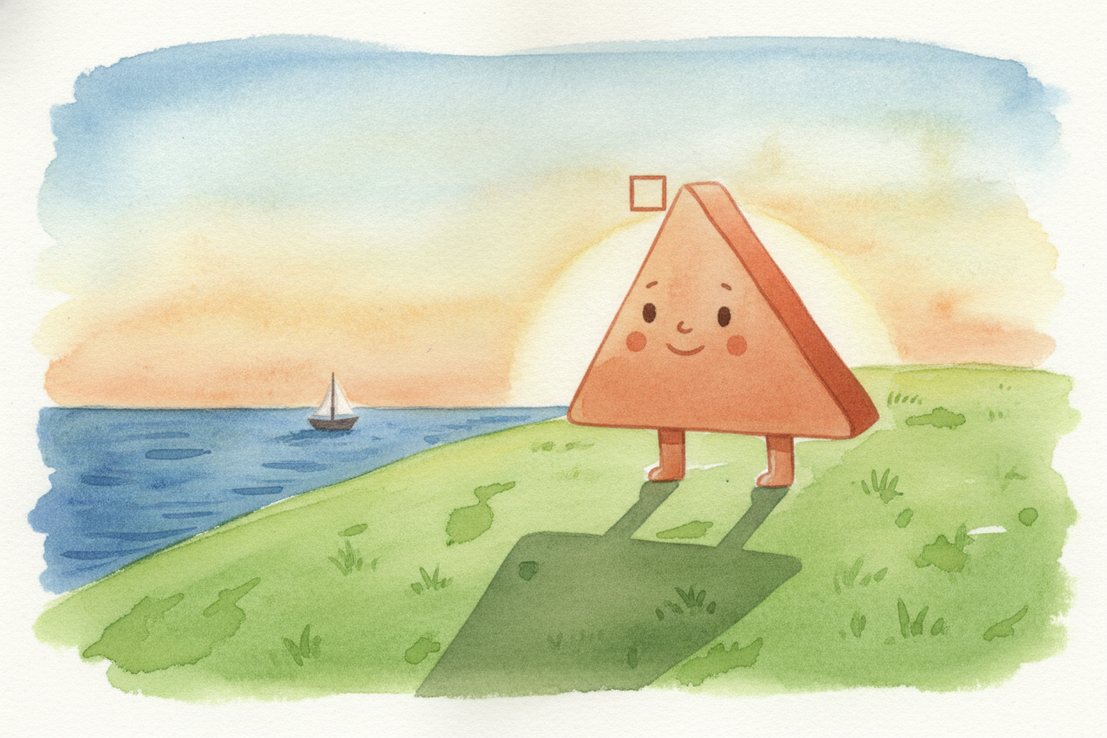 ++Trigonometry++ has a scary name, but it's really just the study of triangles — especially the **cozy right triangle**,